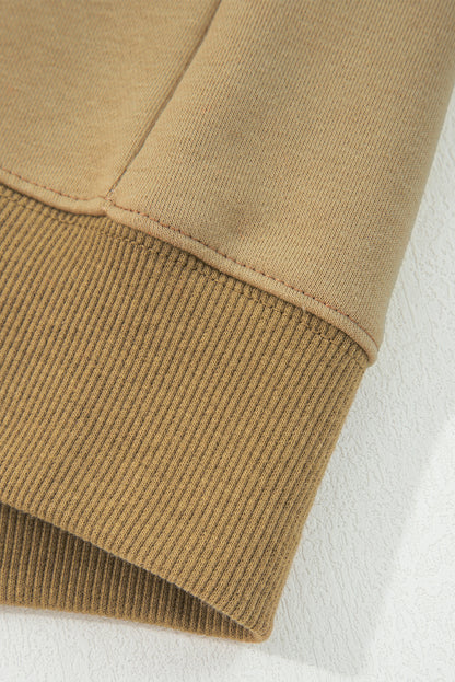 Sage Green Contrast Star Patchwork Exposed Seam Uneven Hem Drop Shoulder Sweatshirt