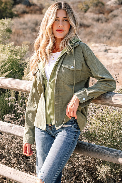 Sail Blue 2 in 1 Thermal Knit Textured Hooded Jacket