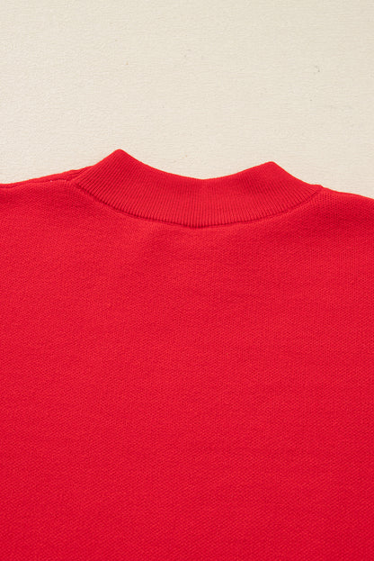 Red Dahlia LET IT SNOW Graphic Christmas Holiday Loose Sweater