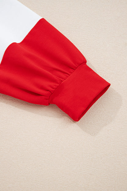 Multicolour American Flag Vintage Oversized Pullover Sweatshirt