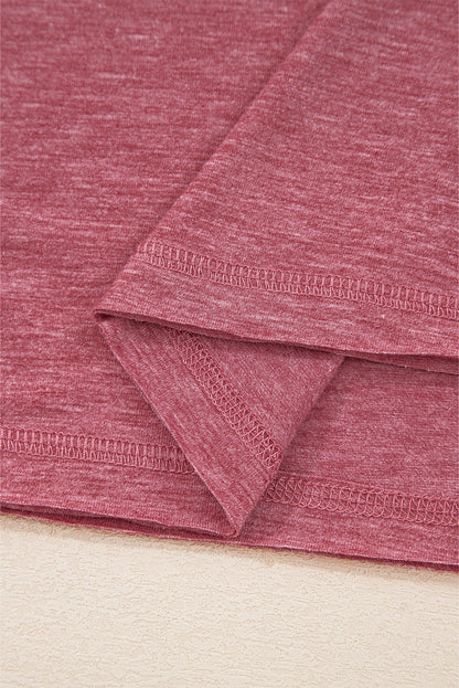 Navy Blue Contrast Print Striped Raglan Long Sleeve Loose Top