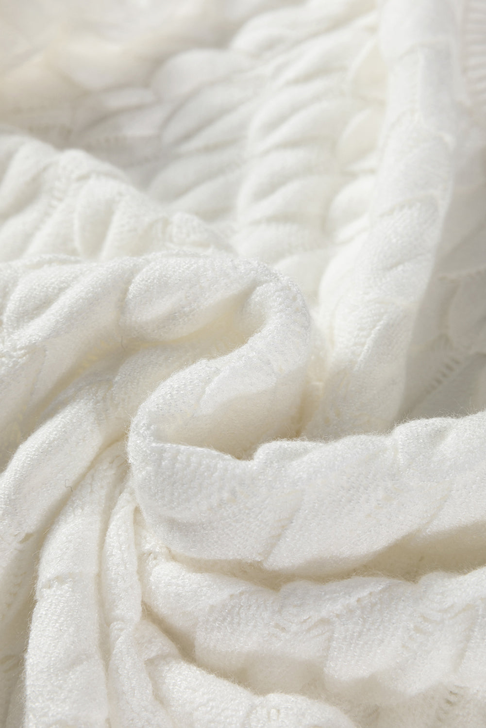 Straw Yellow Fish Scale Textured Knit Ribbed High Neck Short Sleeve Sweater