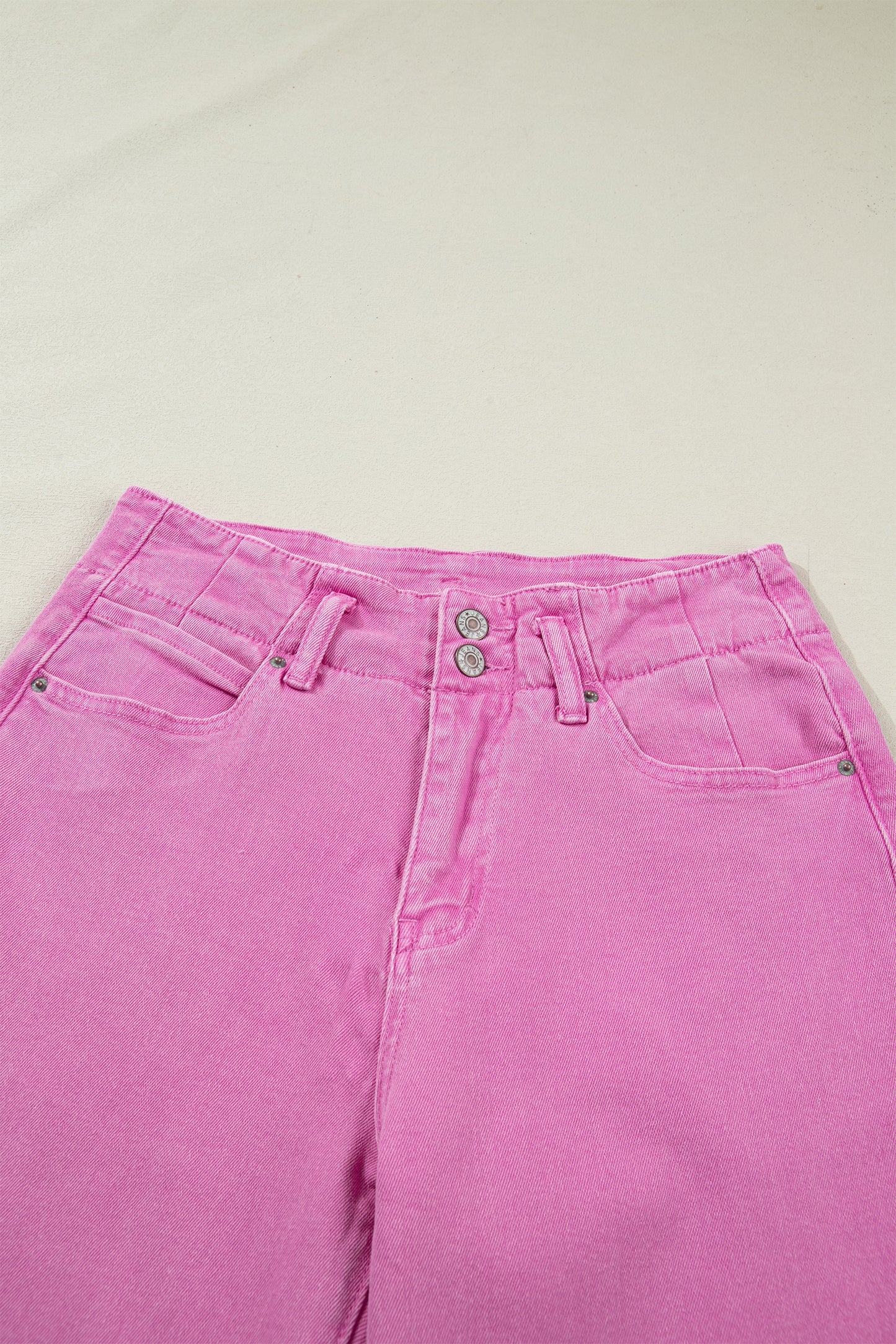 Mist Green 2-Button High Waist Flared Bottom Jeans