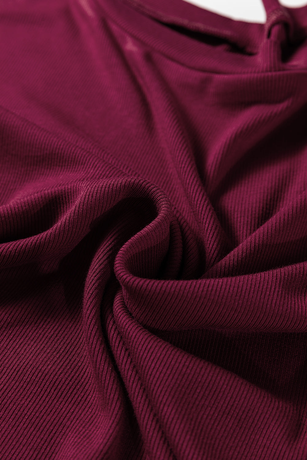 Wild Ginger Contrast Floral Sleeve Solid Ribbed Body Patchwork Long Sleeve Top