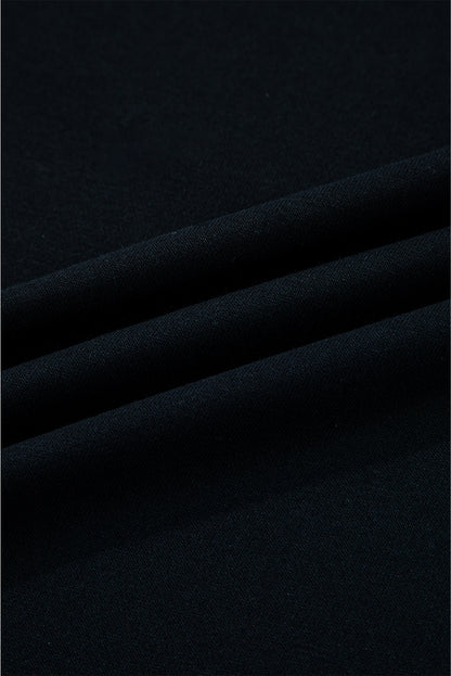 Navy Blue Varsity Striped Detail Drop Shoulder Oversized Sweatshirt