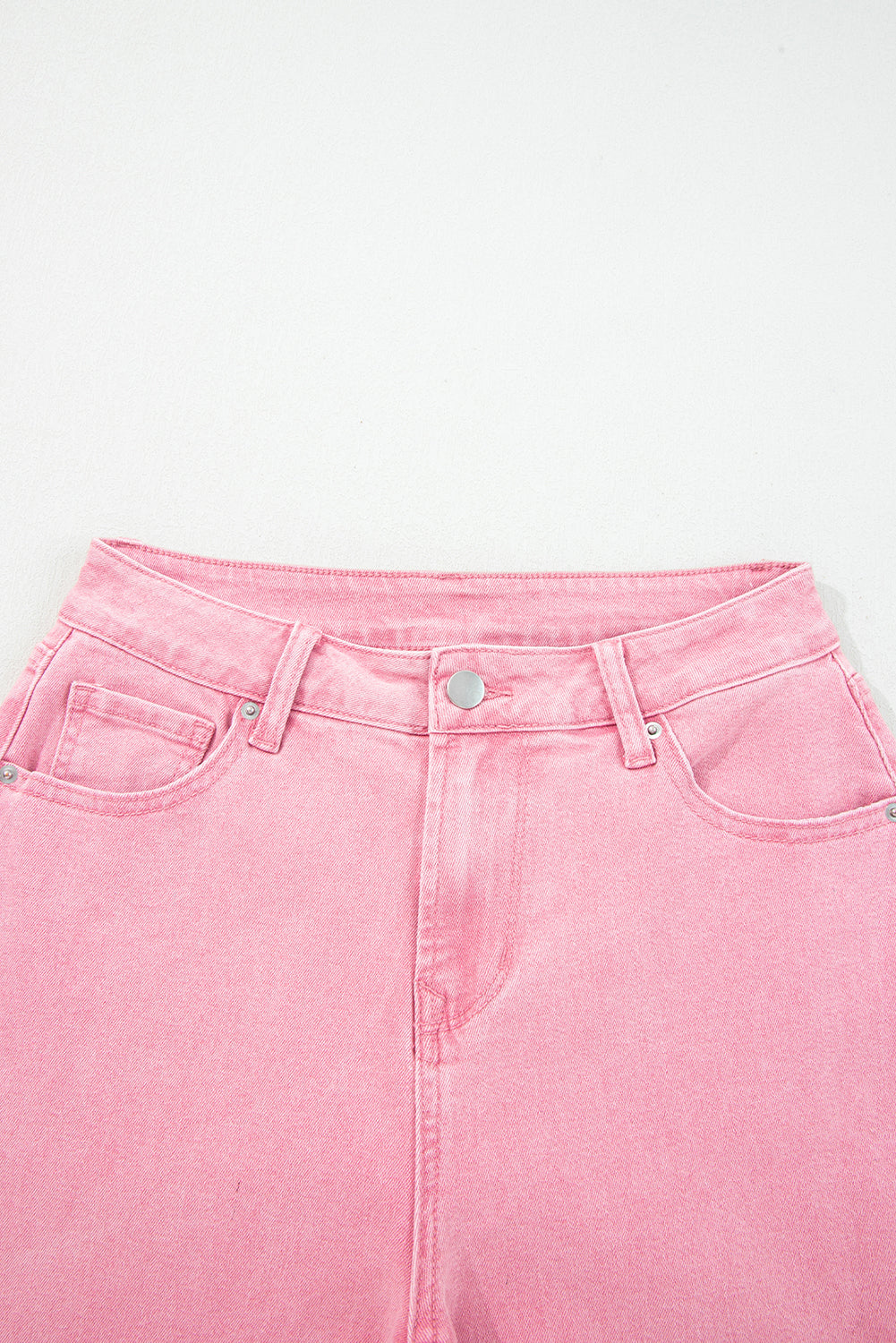 Myosotis Acid Washed High Rise Cropped Wide Leg Jeans