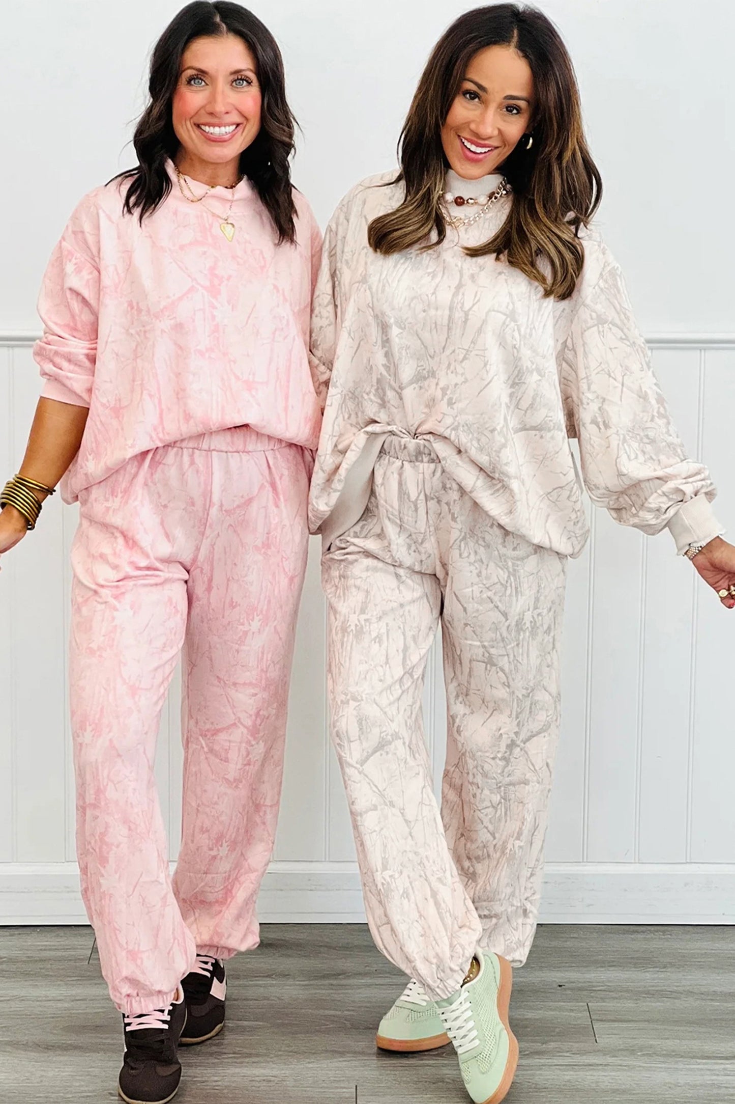 Khaki Camo Print Jogger Pants Set