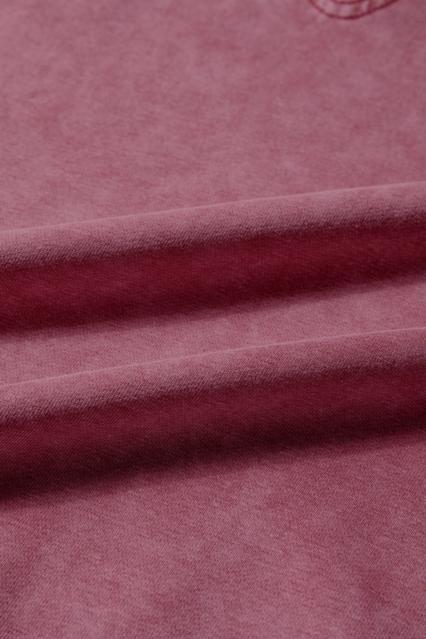 Red Dahlia Lace Patchwork Detail Notched Neck Mineral Wash Baggy Sweatshirt