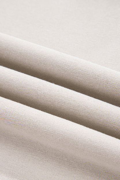 Parchment Striped Colorblock Patchwork Drop Shoulder Sweatshirt