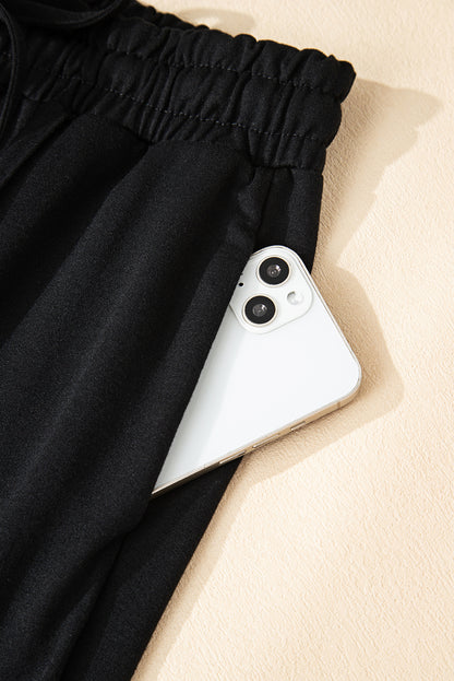 Gray Double Zipper Hooded Jacket and Sweatpants Active Set