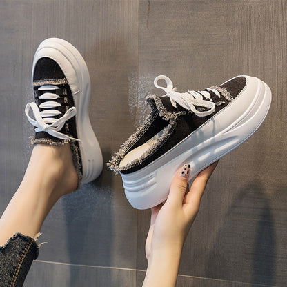 Women's Thick Sole Canvas Slippers