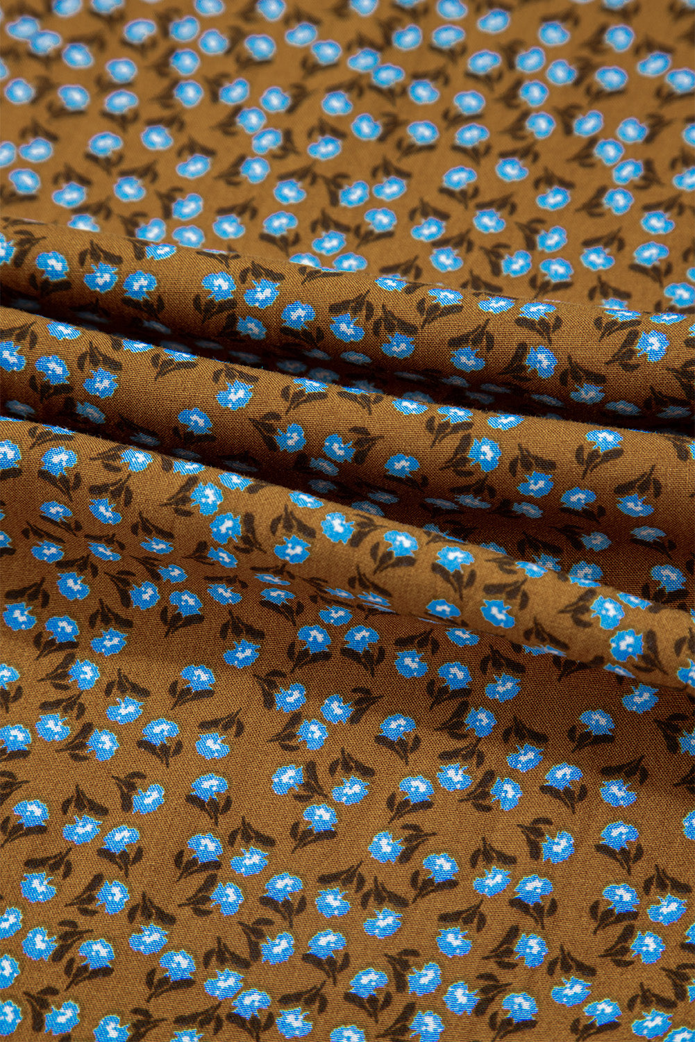 Green Floral Print Western Smocked Bodice Square Neck Wide Leg Jumpsuit