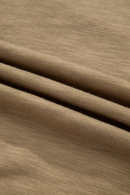 Green Flower Patched Exposed Seam Bracelet Sleeve Oversized T Shirt