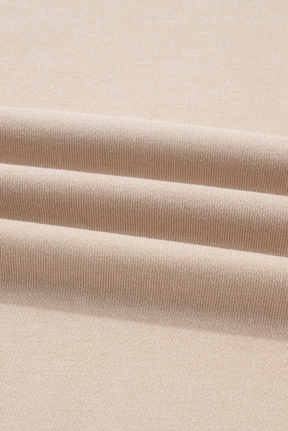 Jet Stream Solid Color Oversize Slit Sweatshirt Ribbed Leggings 2pcs Set