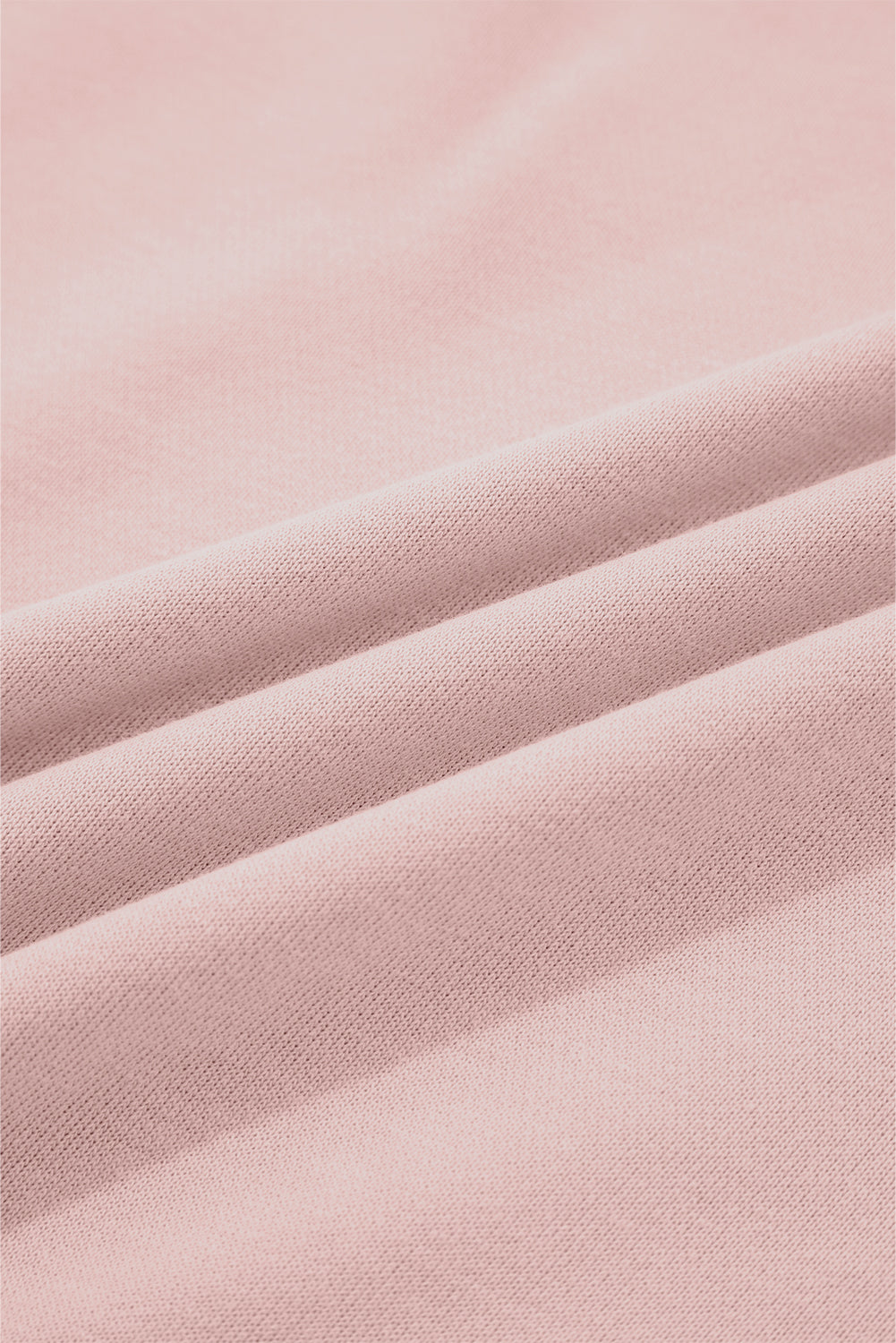 Light Pink Drop Shoulder Puff Sleeve Crop Pullover Drawstring Wide Leg Pants Set