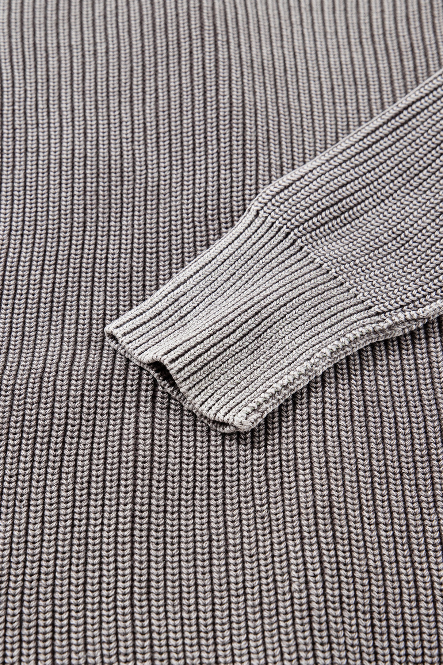 Chestnut Mineral Wash Exposed Seam Patchwork Knit Open Sweater Cardigan