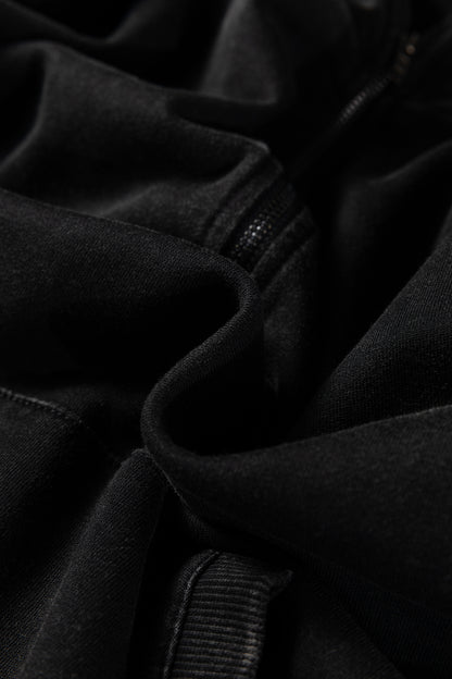 Ashleigh Blue Half Zip Kangaroo Pocket Mineral Wash Baggy Hoodie