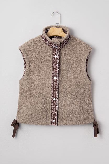 Goat Side Bows Sherpa Fleece Vest