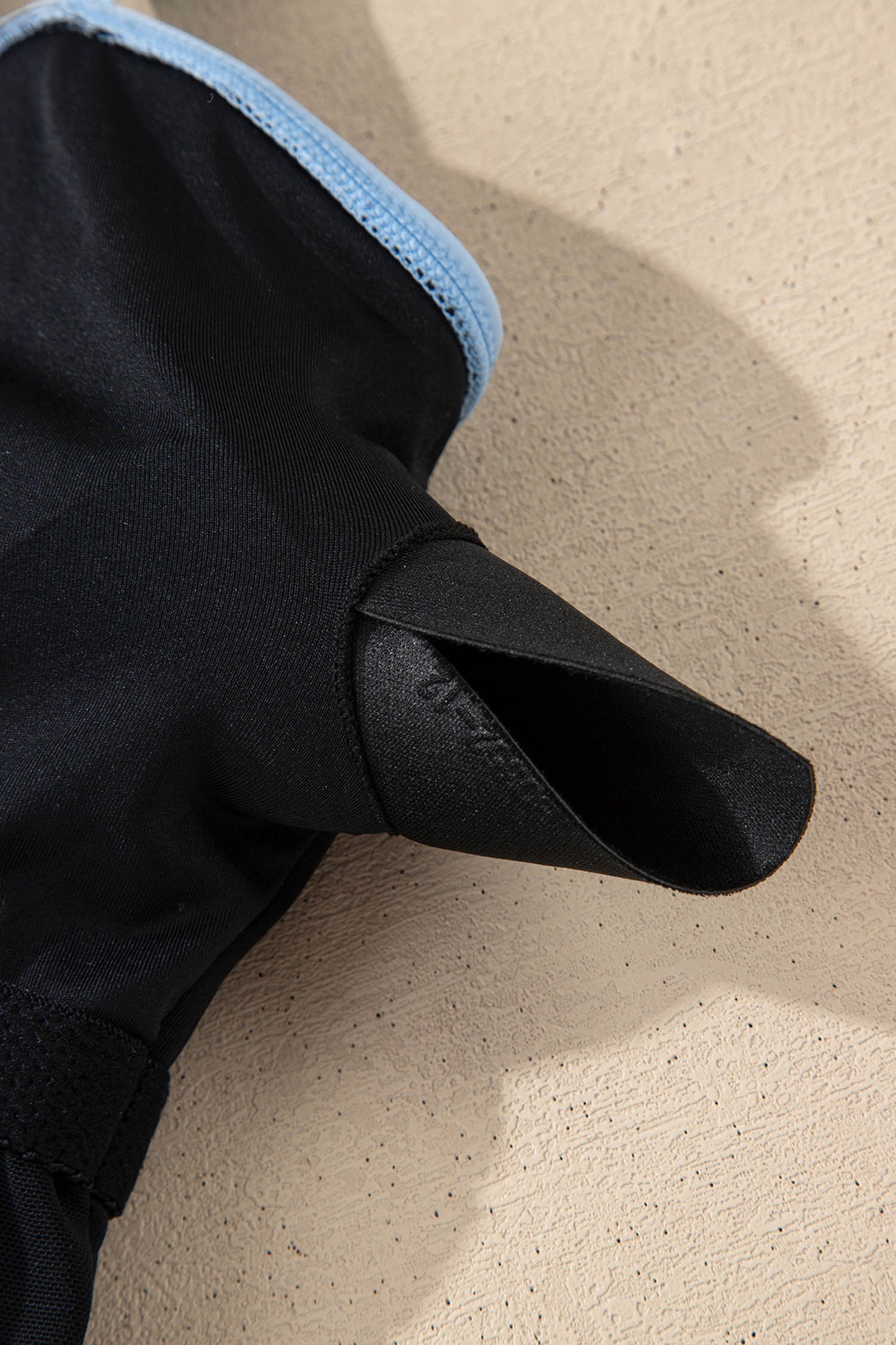 Navy Blue Color Block Detail Adjustable Straps One Piece Swimsuit