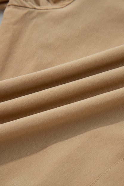 Medium Grey Elastic High Waist Pocketed Cargo Jogger Pants