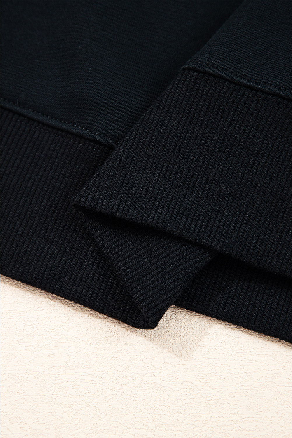 Navy Blue Varsity Striped Detail Drop Shoulder Oversized Sweatshirt