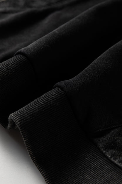 Ashleigh Blue Half Zip Kangaroo Pocket Mineral Wash Baggy Hoodie