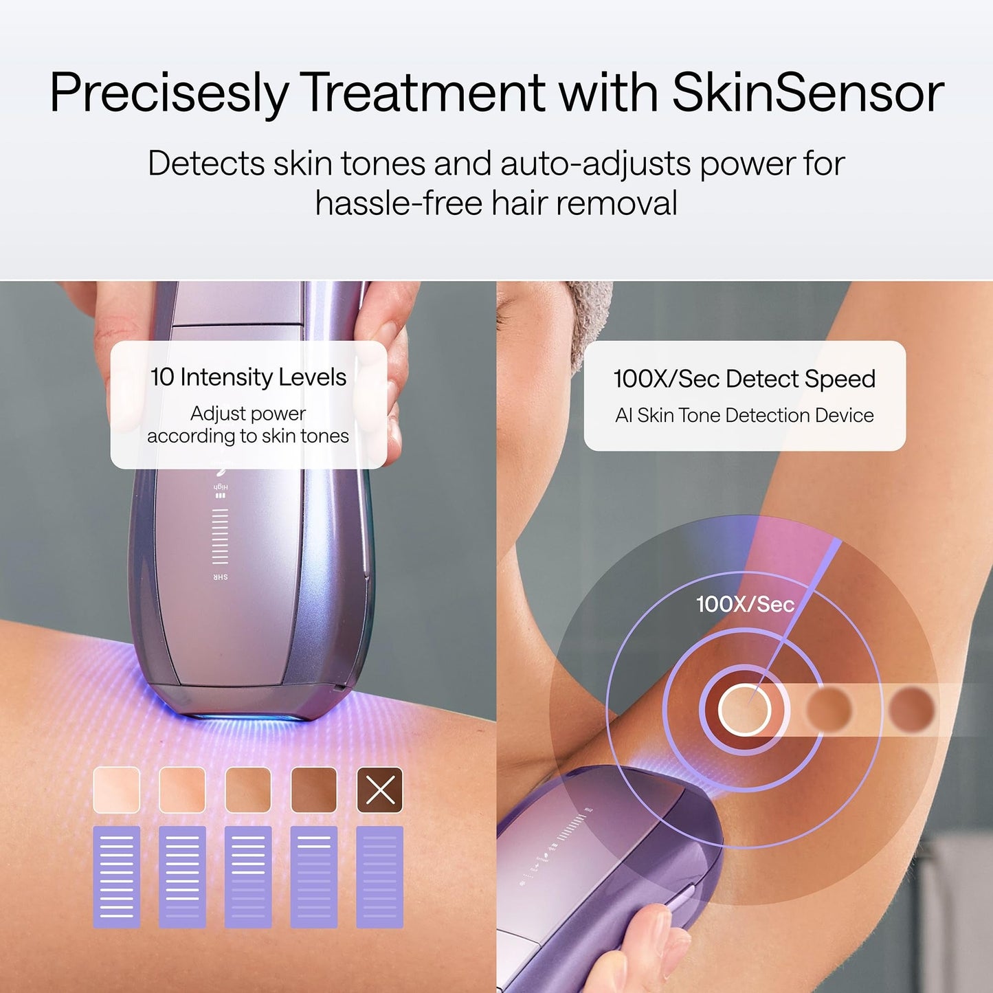 Air 10 IPL Hair Removal Device with Ice Cooling Technology – Permanent, Painless At-Home Treatments for Women and Men